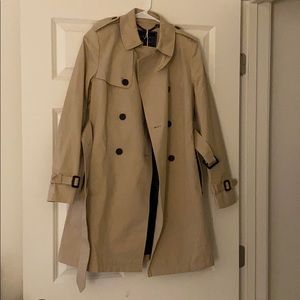 tan jack wills trench coat